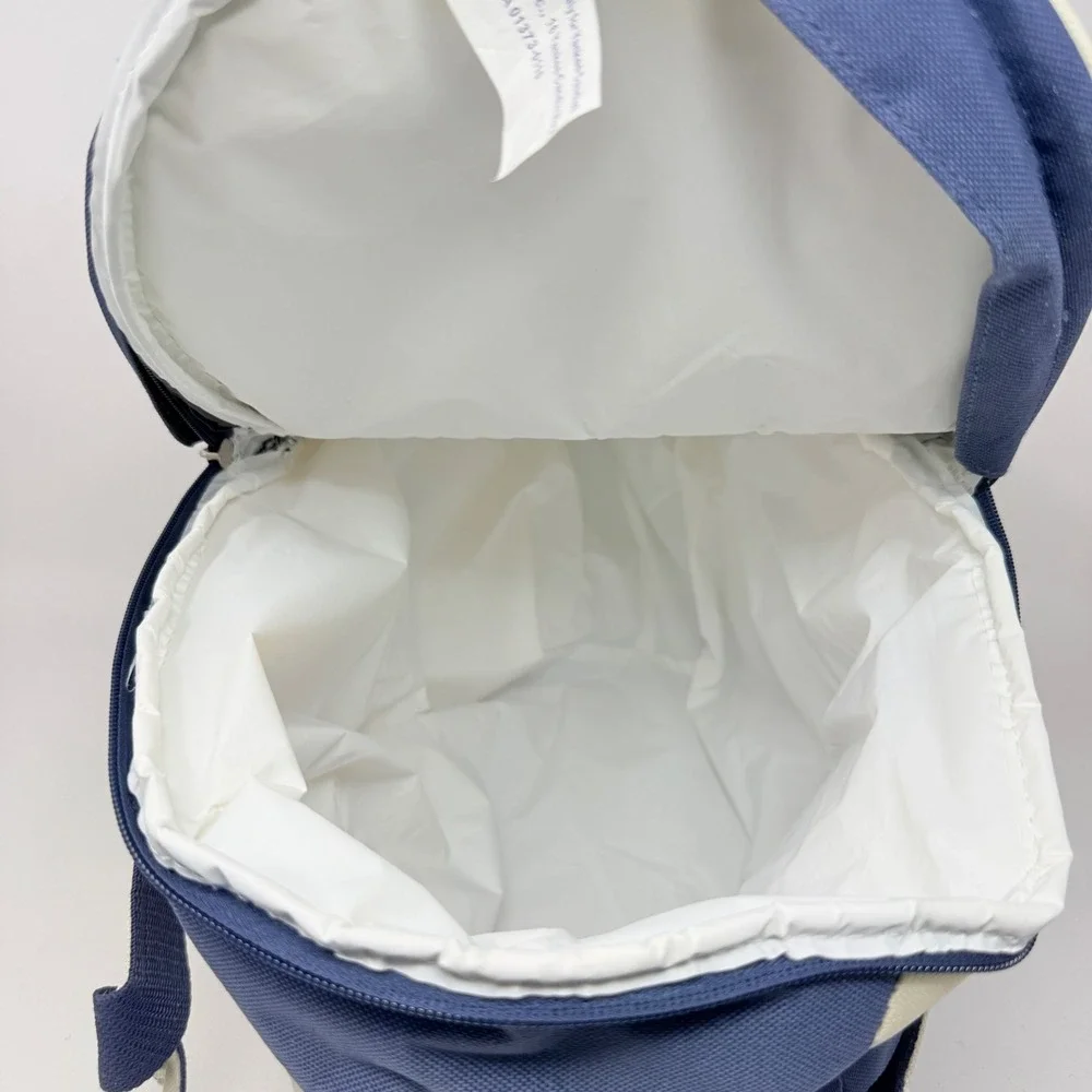 Yankee Candle Navy Blue‎ Cream Insulated Picnic Cooler Tote Bag Lunch Preppy